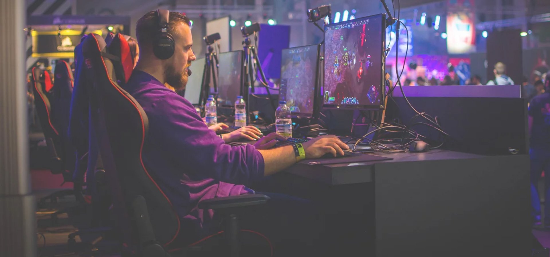 image of gamer using high bandwidth internet