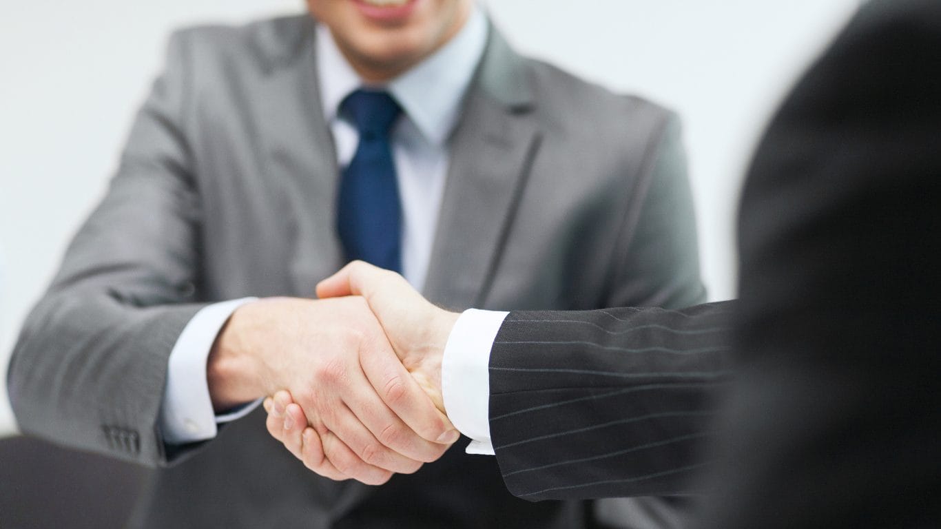 image of a business handshake